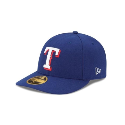 Blue Texas Rangers Hat - New Era MLB Authentic Collection Low Profile 59FIFTY Fitted Caps USA5423197